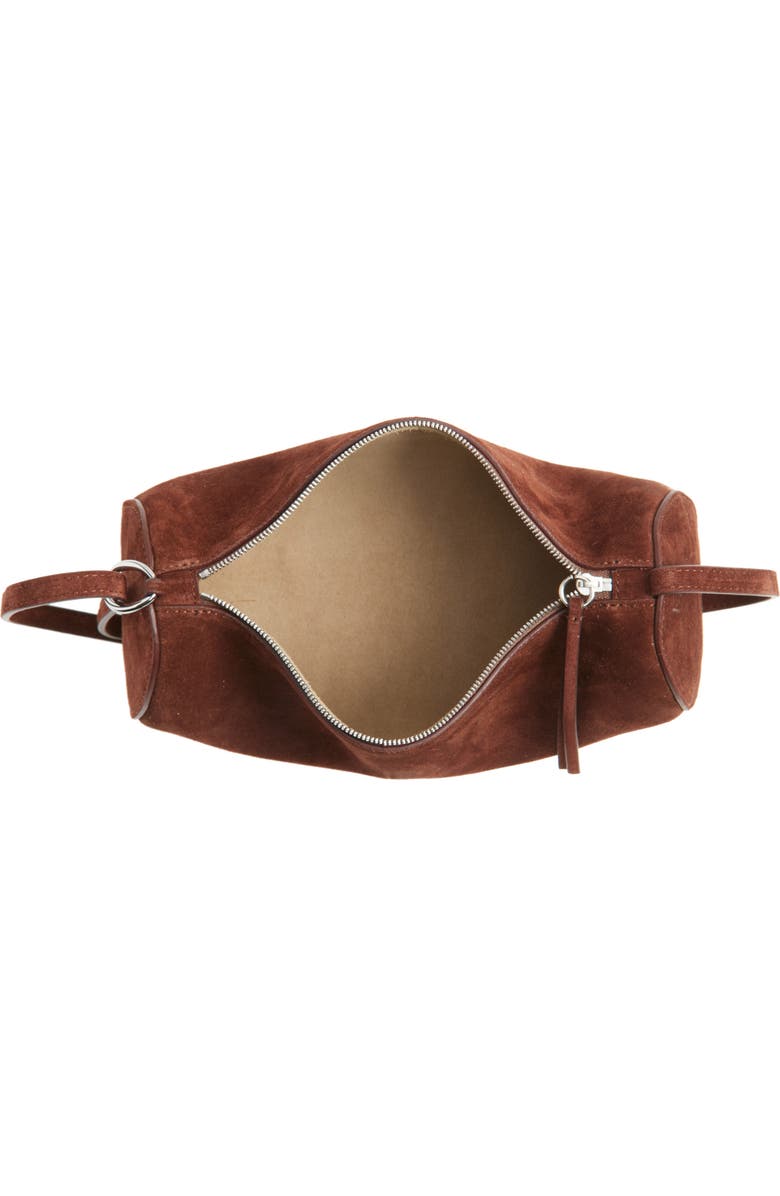 Reformation Simona Cylinder Shoulder Bag, Alternate, color, Espresso Suede