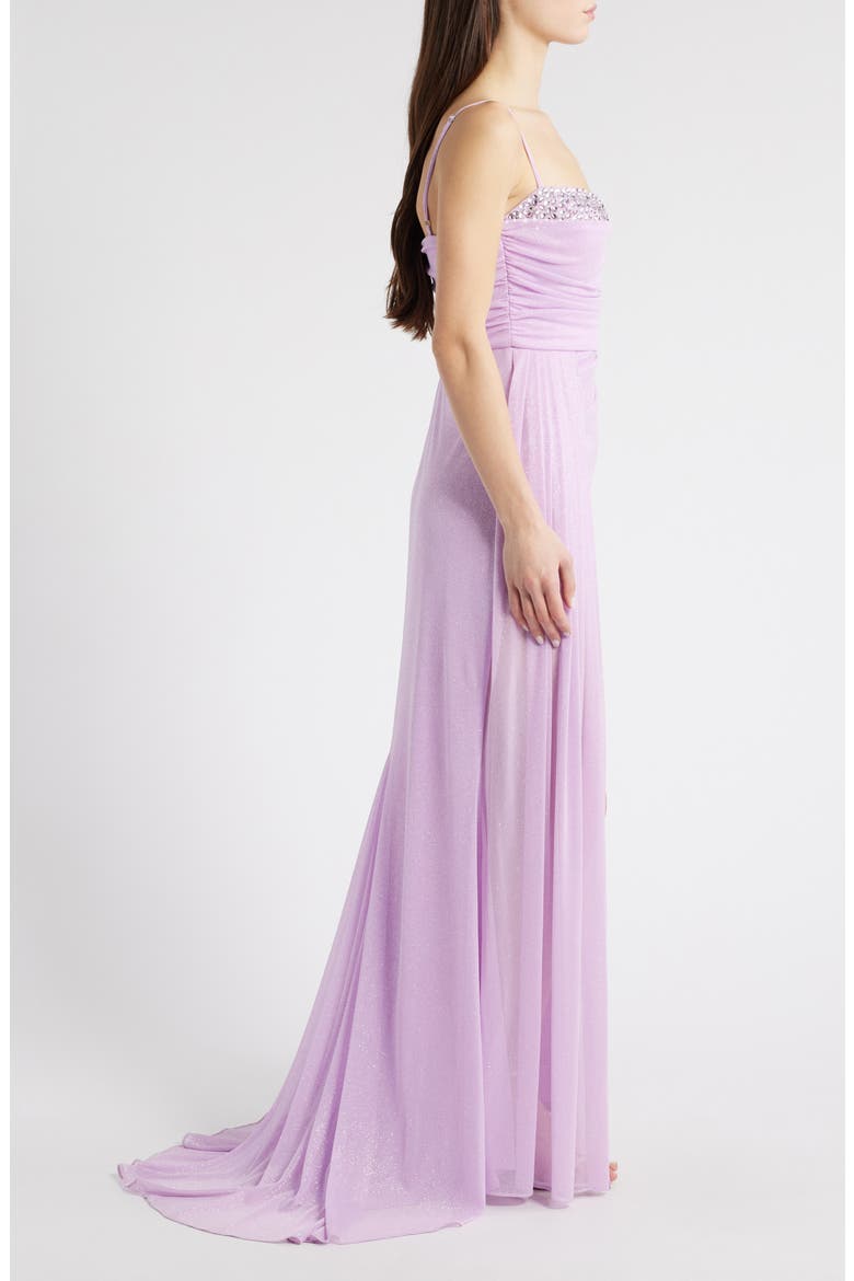 Glitter & Rhinestone Gown, Alternate, color, LILAC