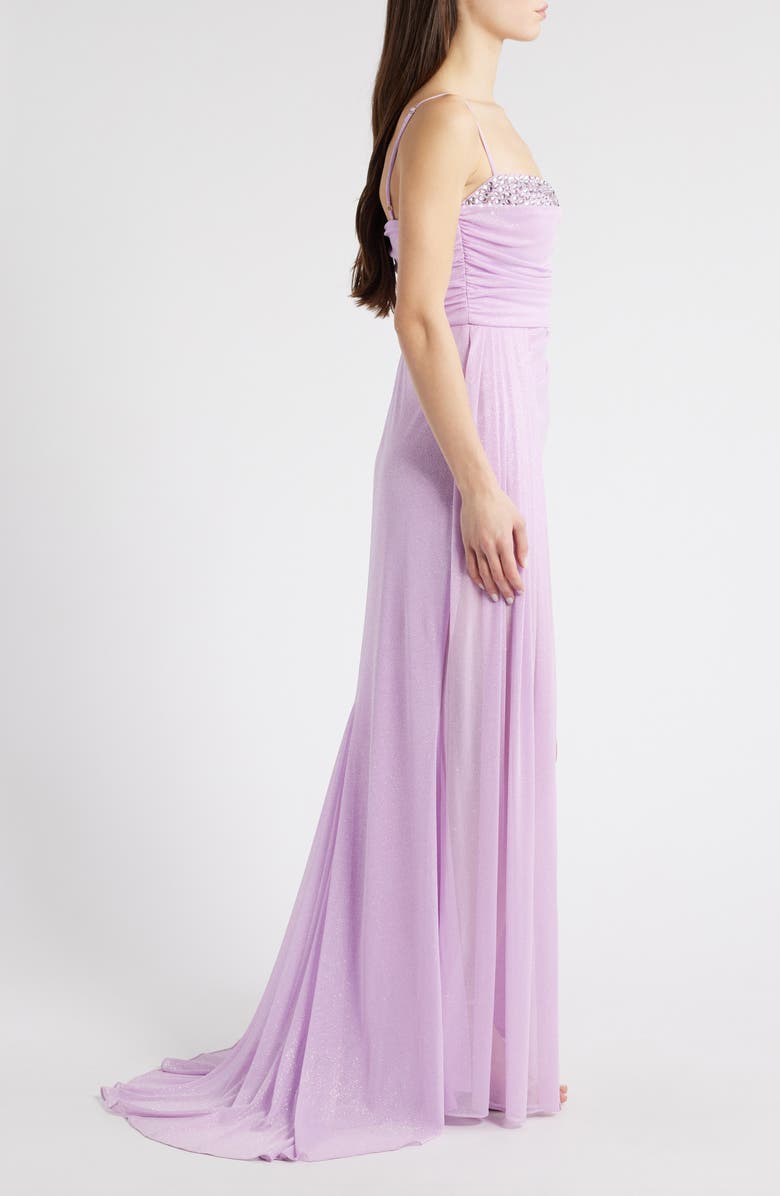 Jump Apparel Glitter & Rhinestone Gown, Alternate, color, Lilac