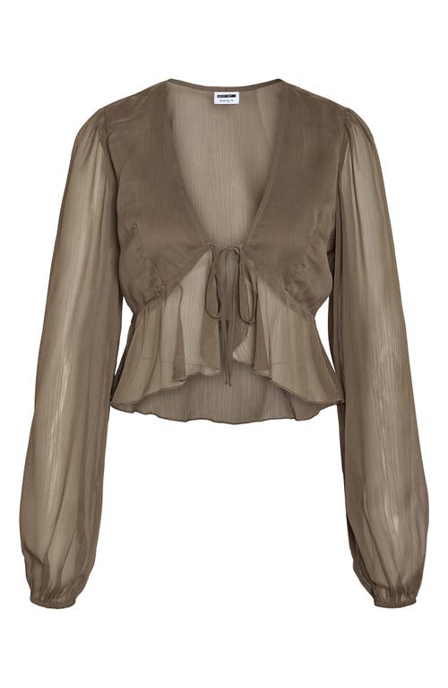Noisy May Valery Front Tie Crop Top