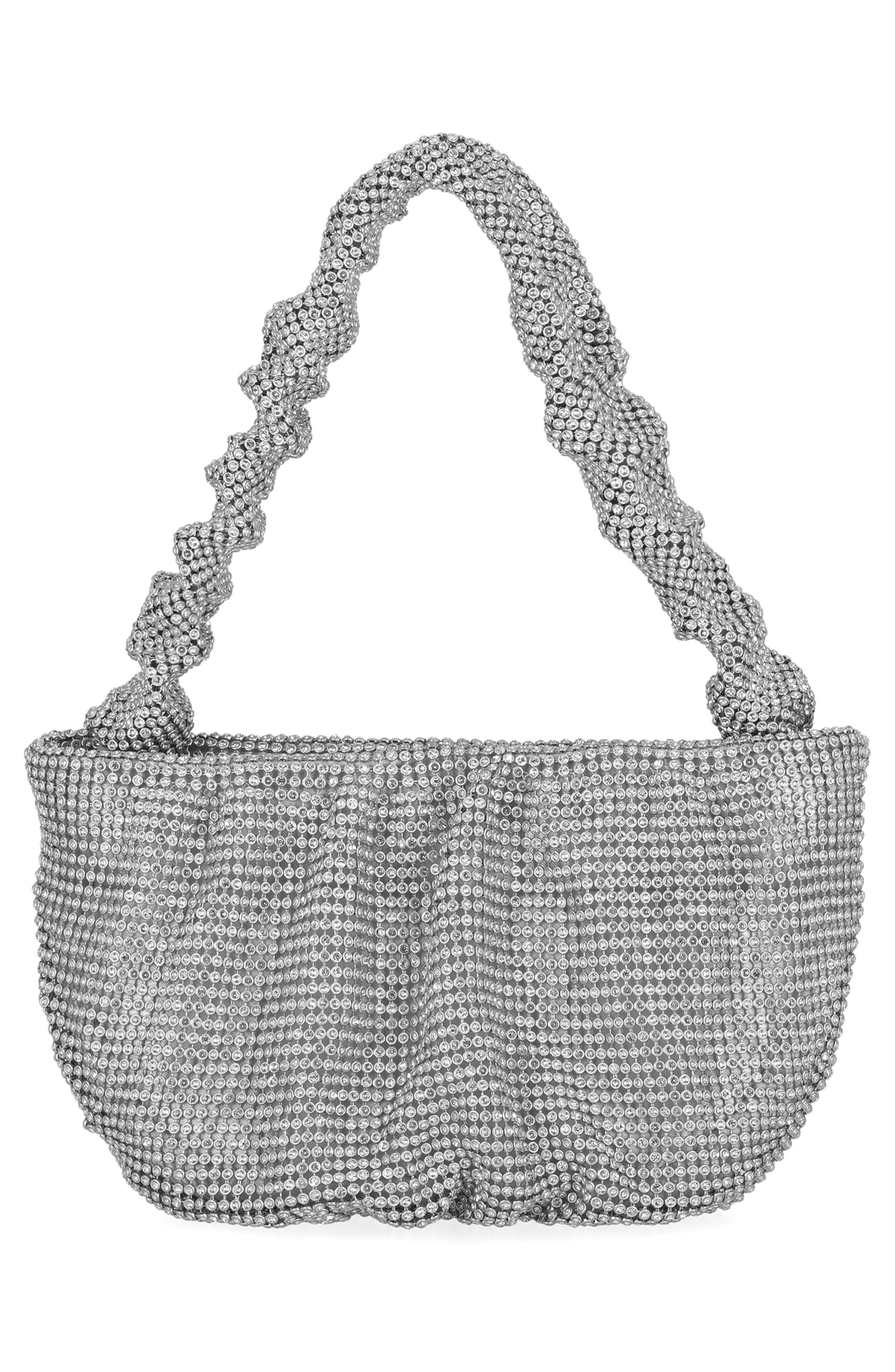 Jessica McClintock Clea Rhinestone Shoulder Bag, Alternate, color, 