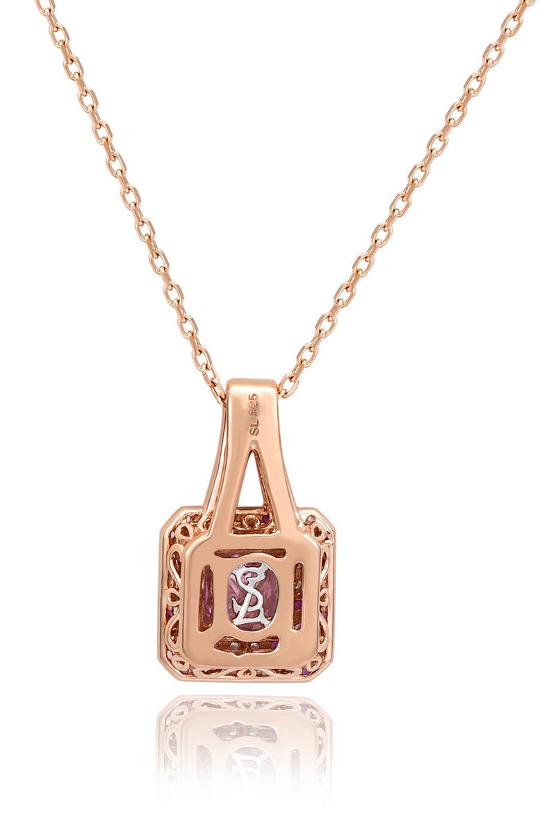 SUZY LEVIAN Halo Pendant Necklace, Alternate, color, 