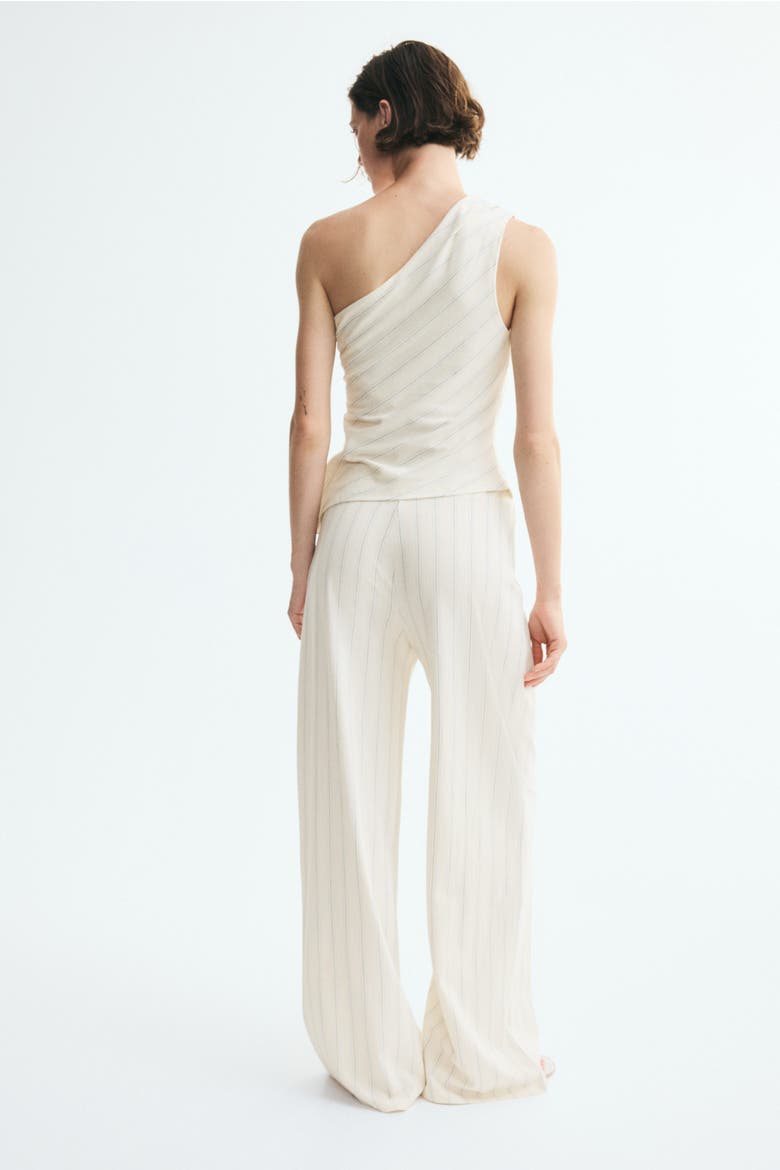 Cotton-blend Pull-on Pants, Alternate, color, Light beige/striped