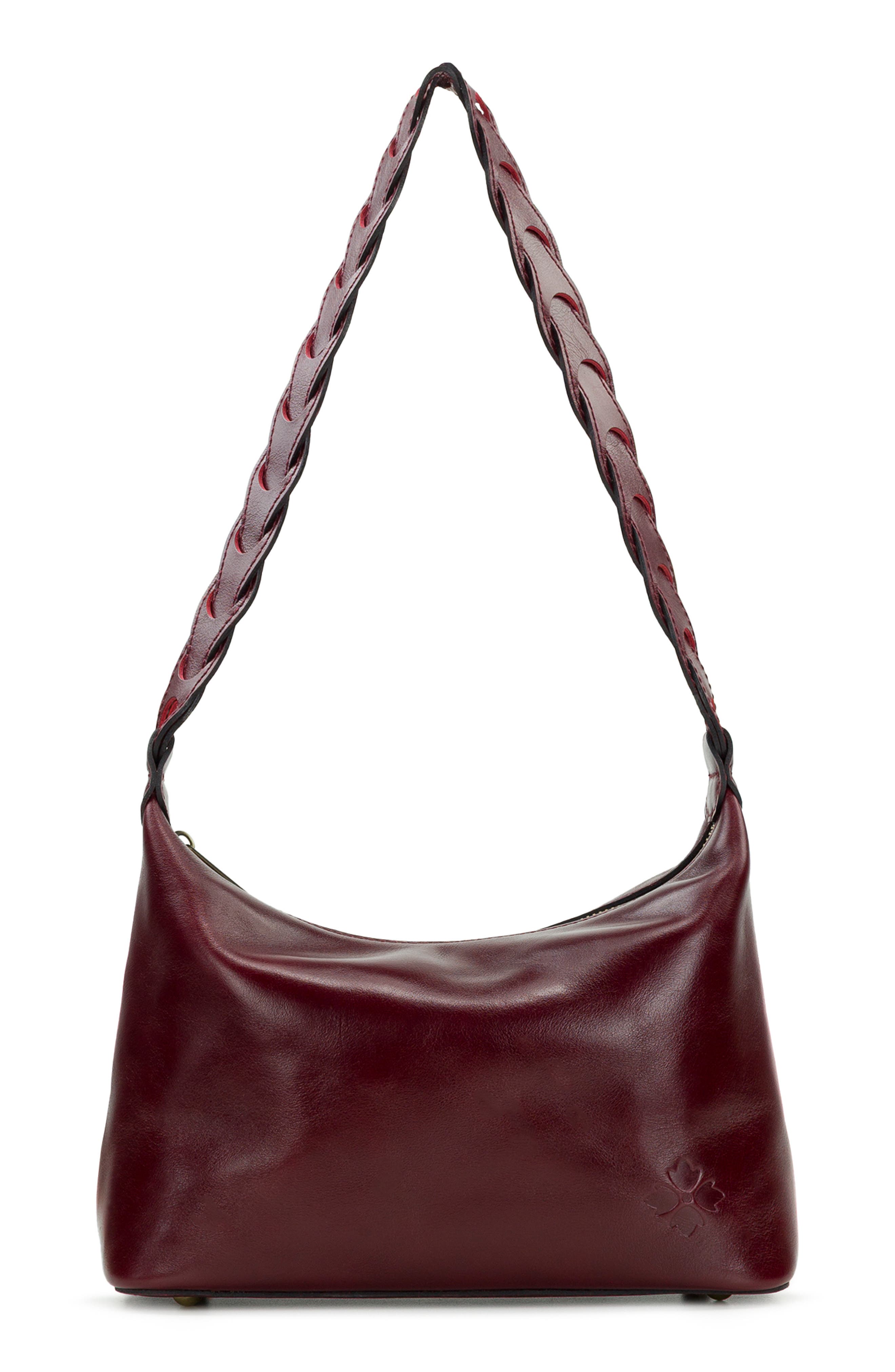 Patricia Nash Milos Leather Shoulder Bag, Main, color, Oxblood