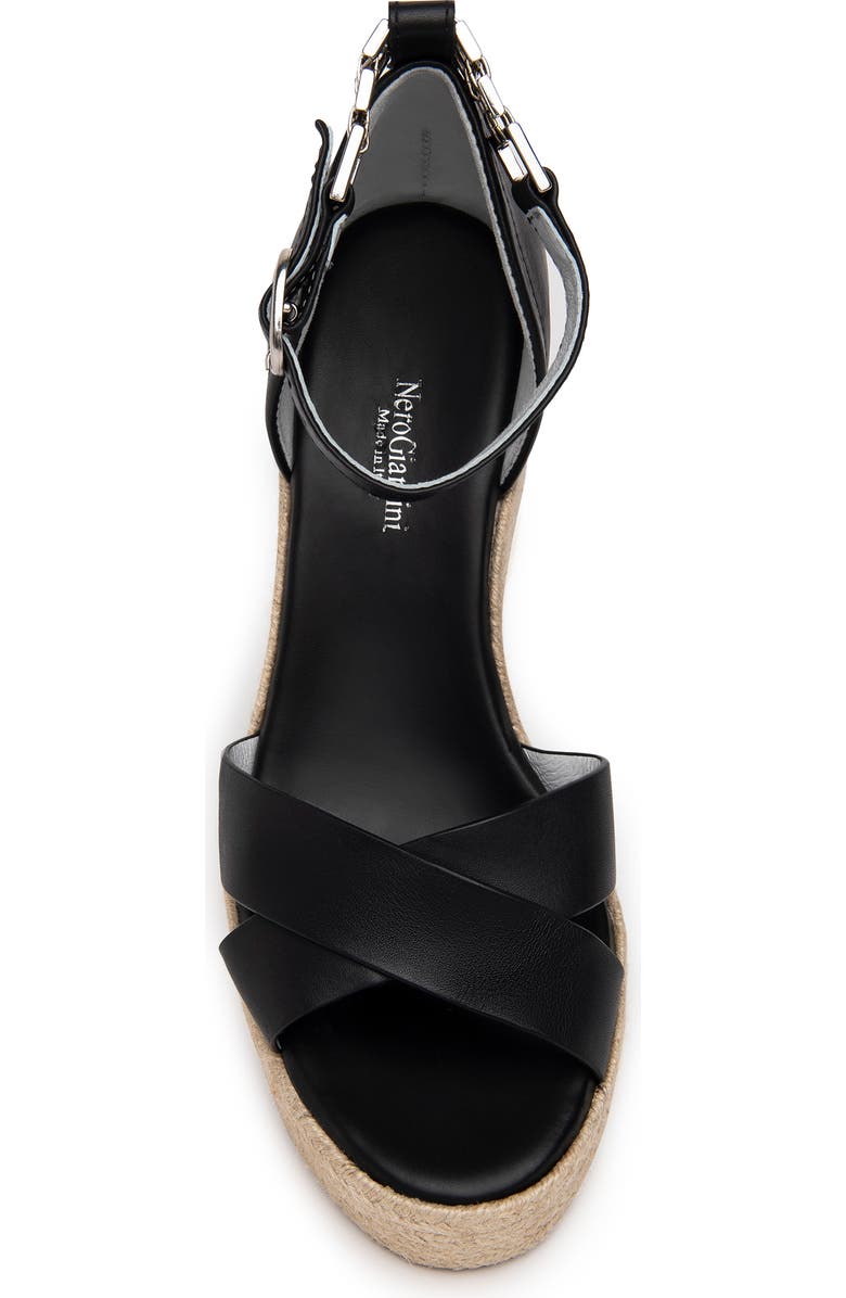 NeroGiardini Ankle Strap Espadrille Wedge Sandal, Alternate, color,