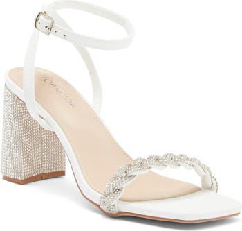 Rhinestone Ankle Strap Sandal