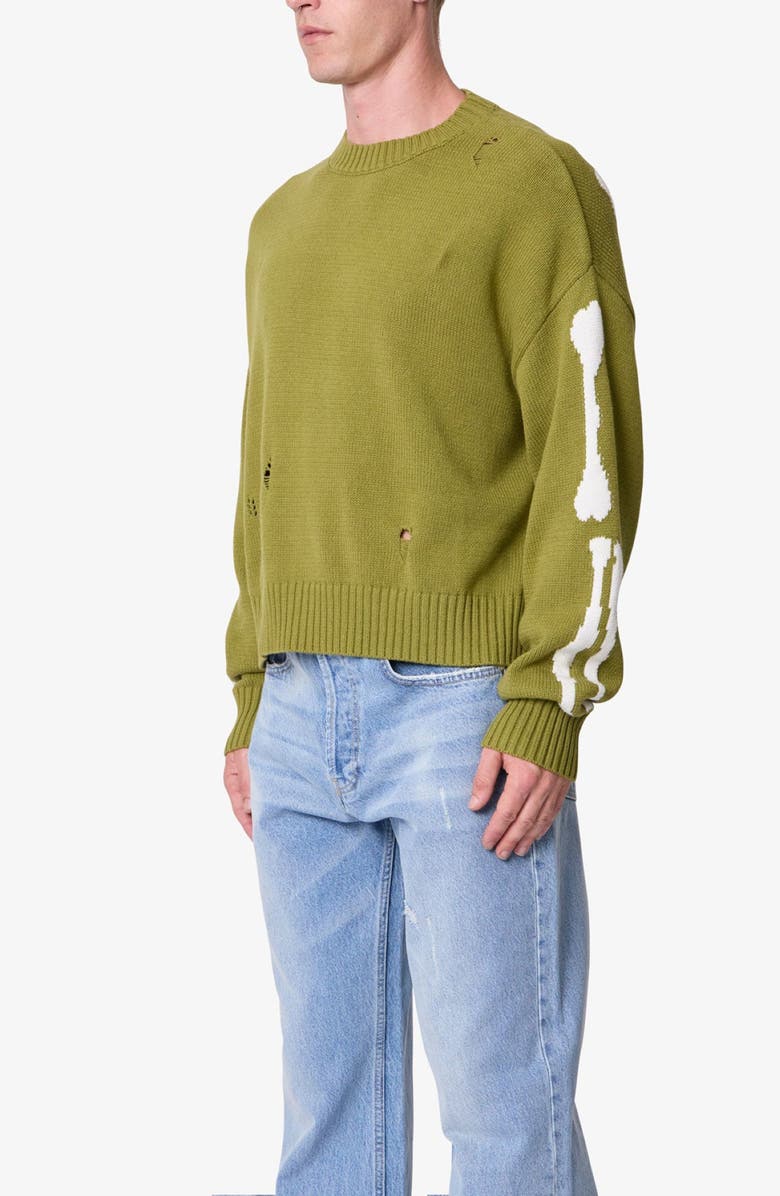 mnml Skeleton Graphic Crewneck Sweater, Alternate, color,