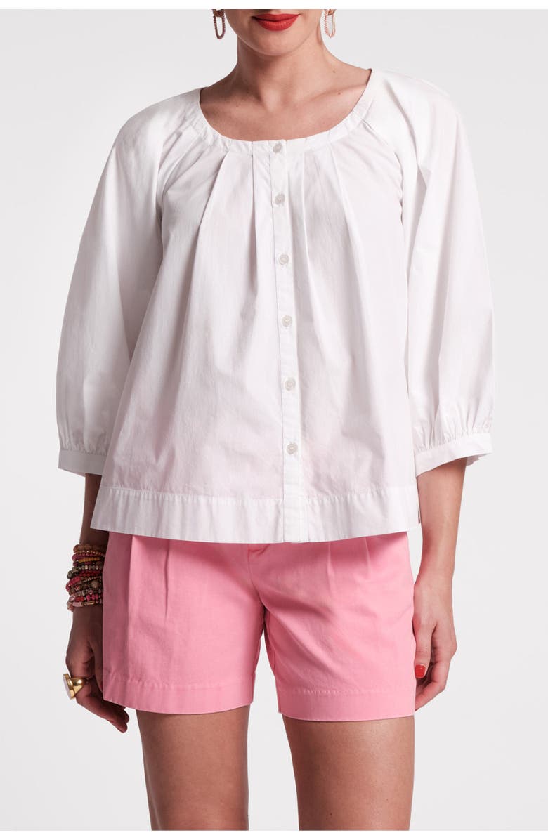 Frances Valentine Zoe Top Solid Poplin Cotton Poplin, Alternate, color, 