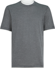 Brunello Cucinelli T-shirt with faux-layering