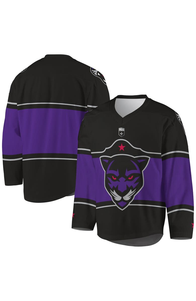 ADPRO Sports Men's Black/Purple Panther City Lacrosse Club Replica Jersey, Main, color, Black