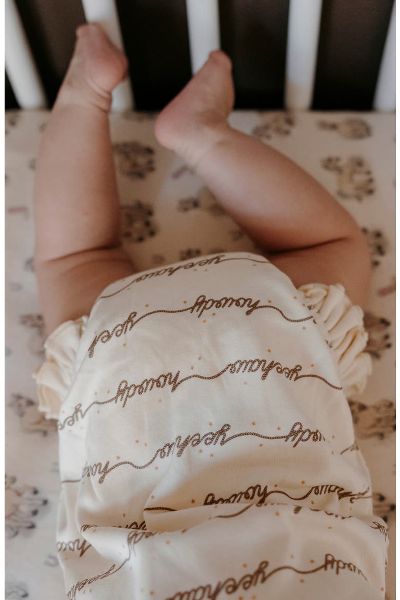 Bow Tie Organic Cotton Bodysuit, Alternate, color, HOWDY