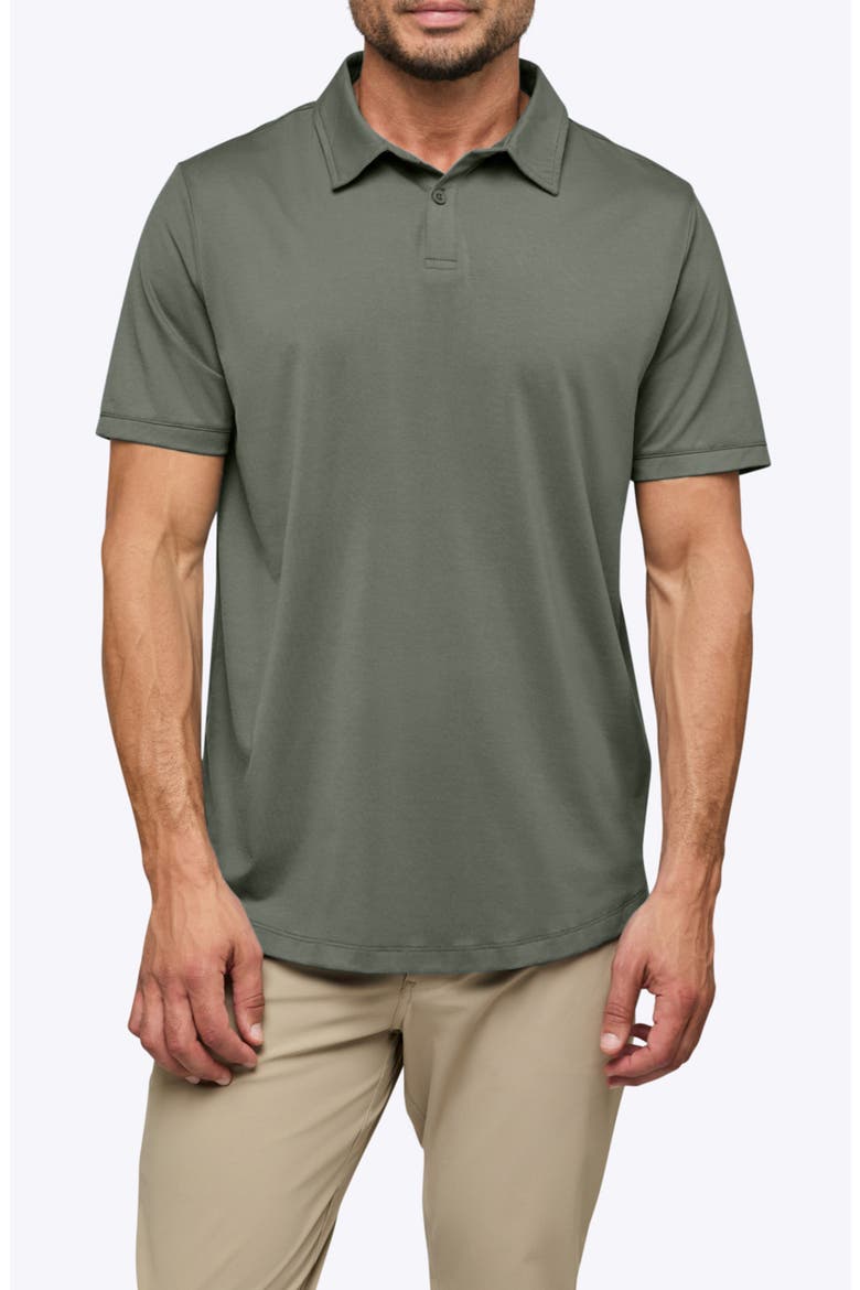 Trim Fit Cotton Blend Polo, Main, color, GUNMETAL