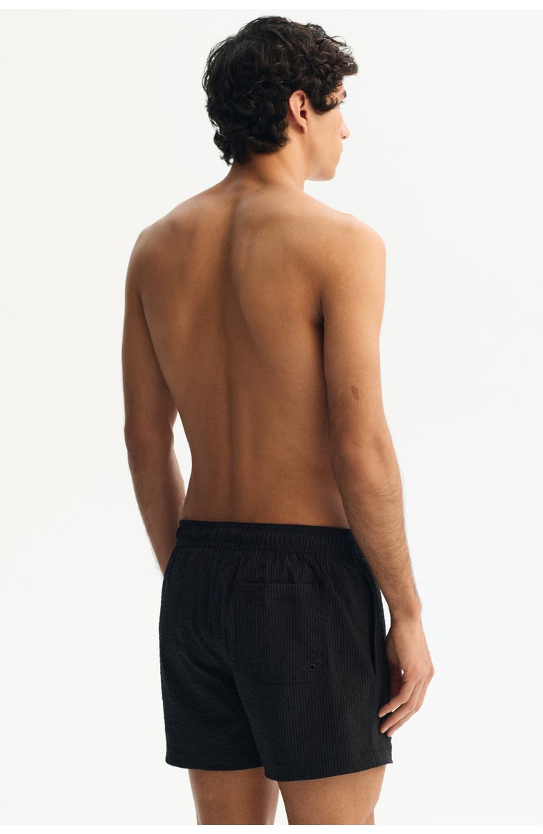 H&M Seersucker swim shorts, Alternate, color, Black