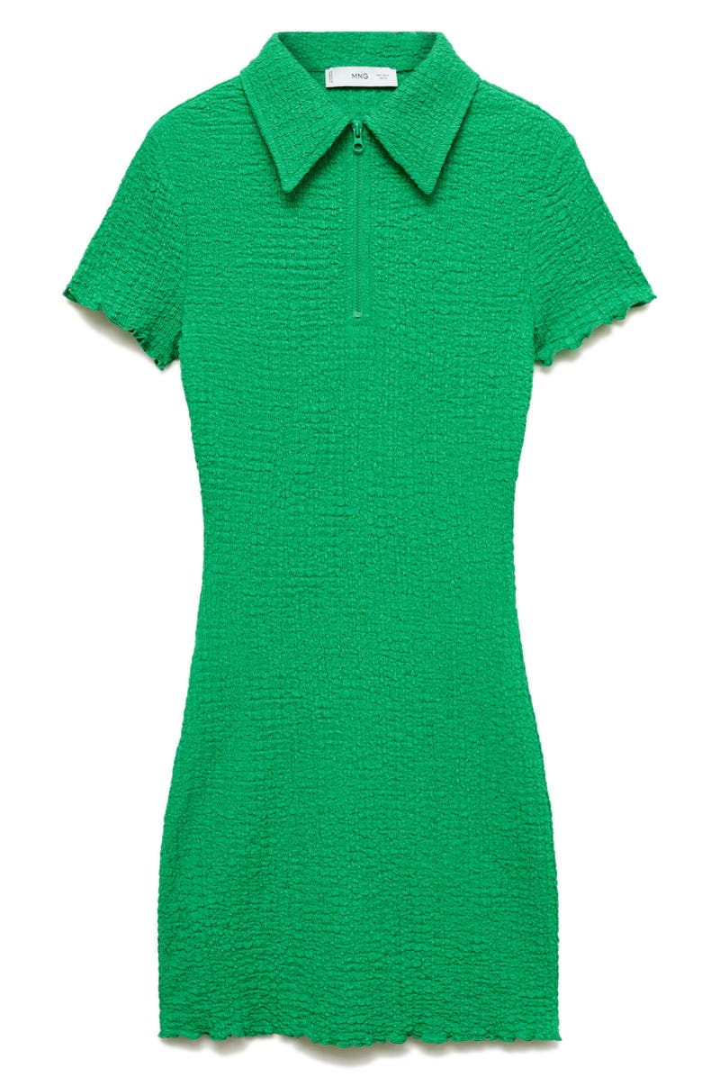 MANGO Textured Body-Con Polo Dress, Alternate, color, 