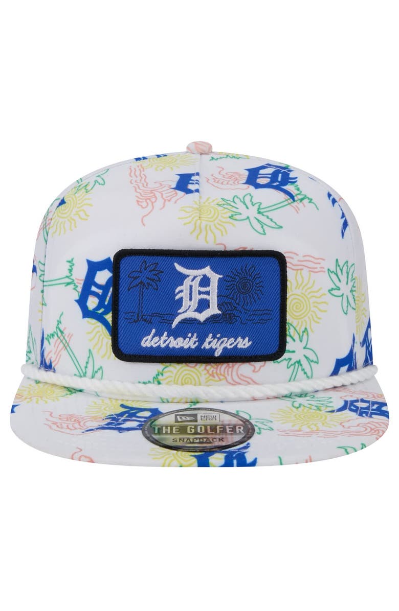 New Era Men's New Era White Detroit Tigers Islander Golfer Snapback Hat, Alternate, color,