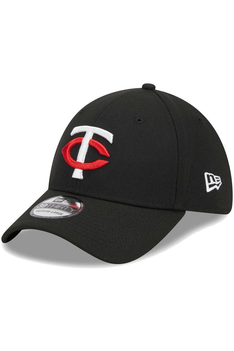 Men's New Era Black Minnesota Twins Logo 39THIRTY Flex Hat, Alternate, color, Black