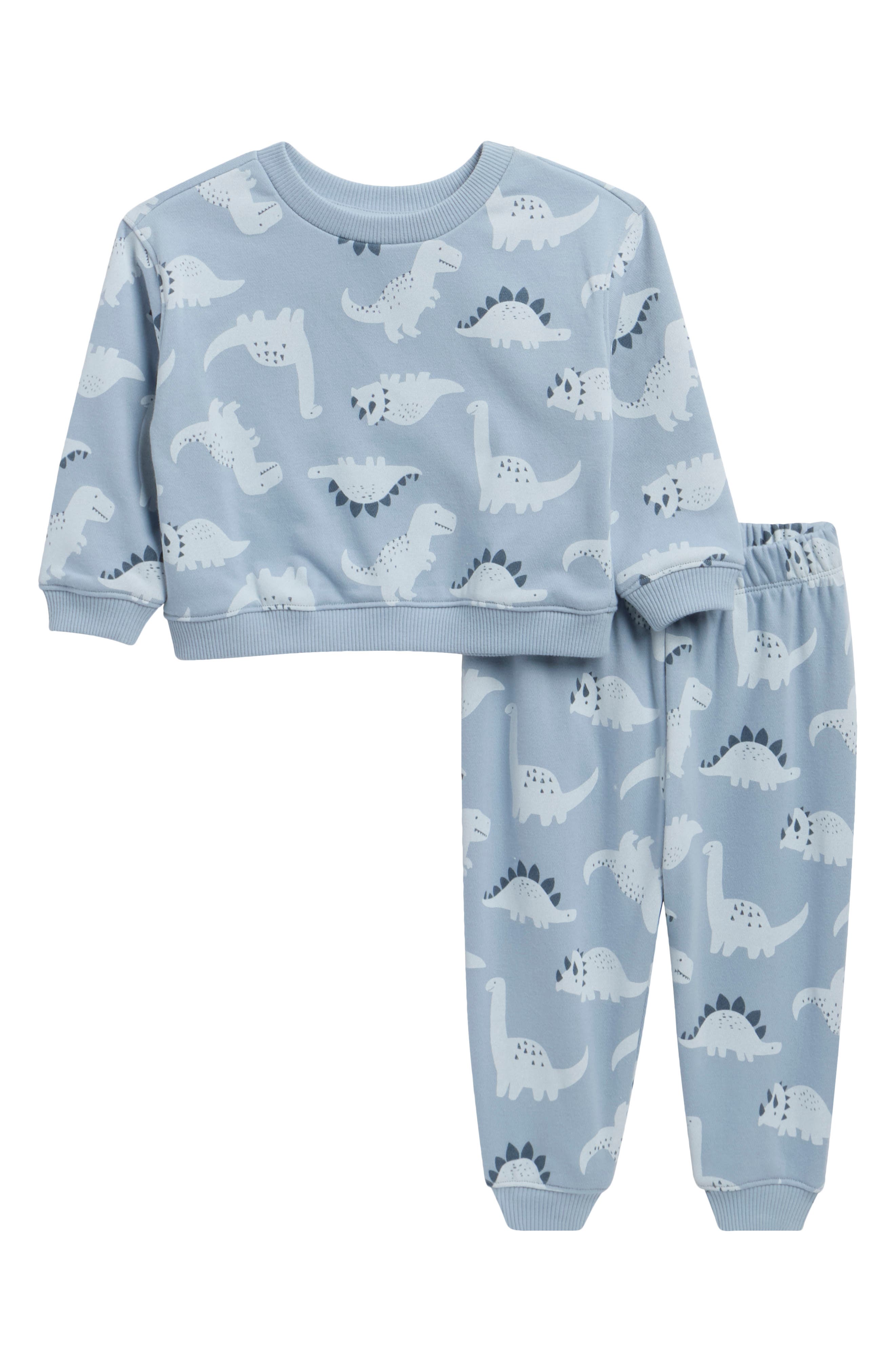 Printed Fleece 2-Piece Sweatshirt & Joggers Set