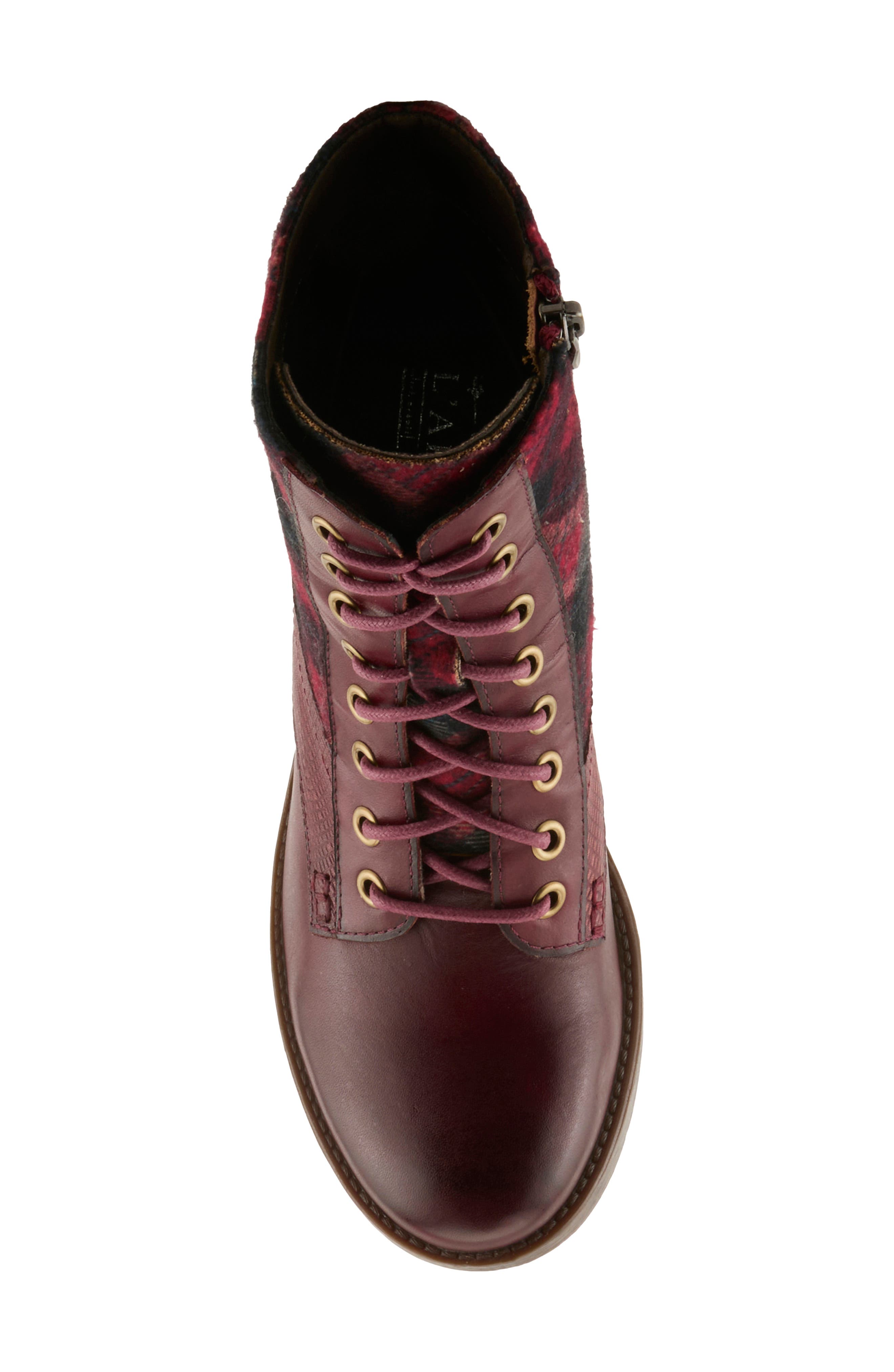 Marty Combat Boot, Alternate, color, BORDEAUX MULTI