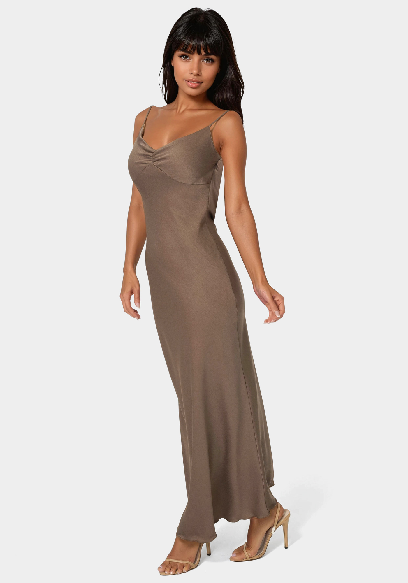Crepe Drape Back Maxi Dress - image 2