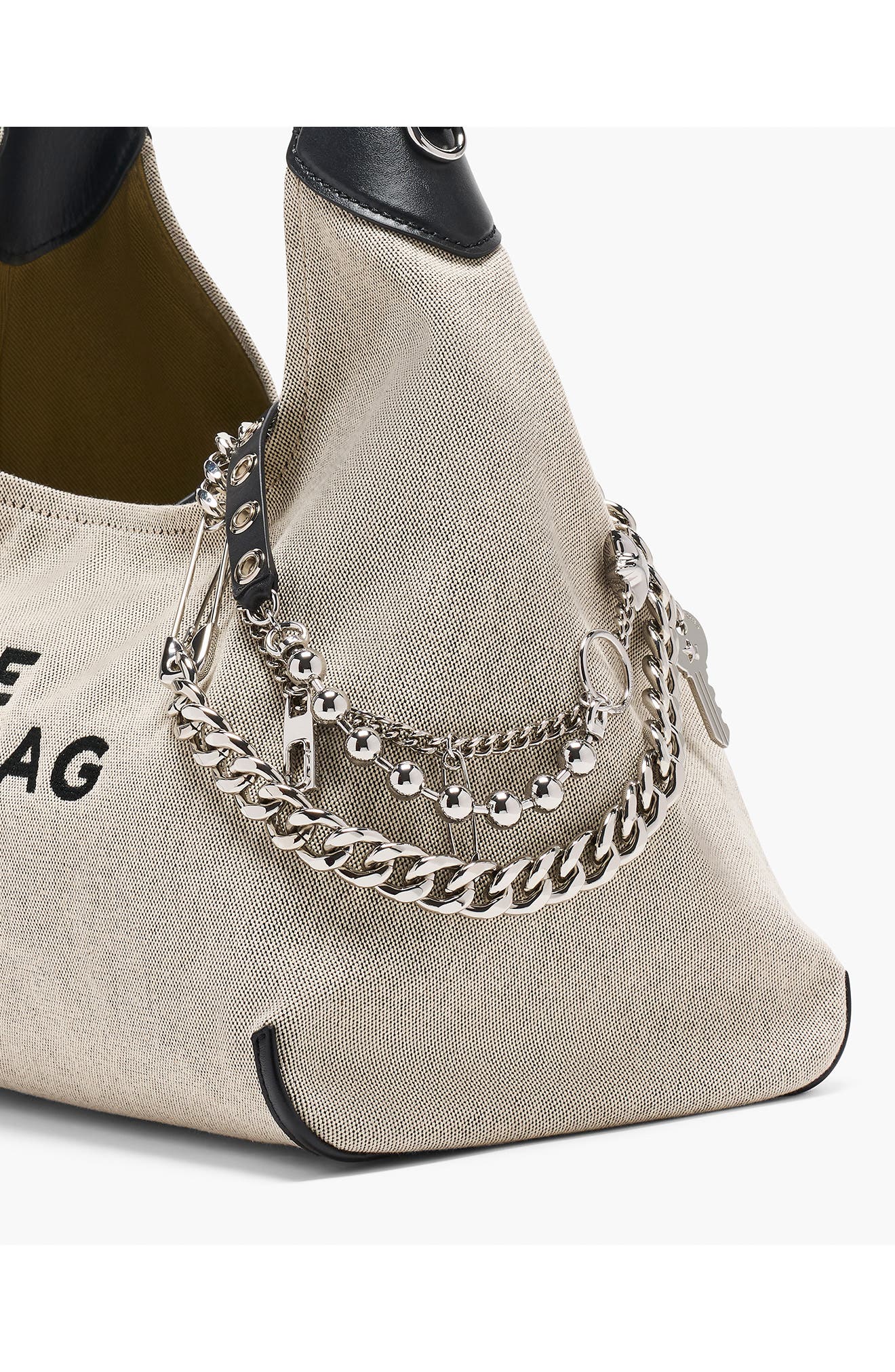 Marc Jacobs The Grommet Charm Chain Shoulder Strap, Alternate, color, 