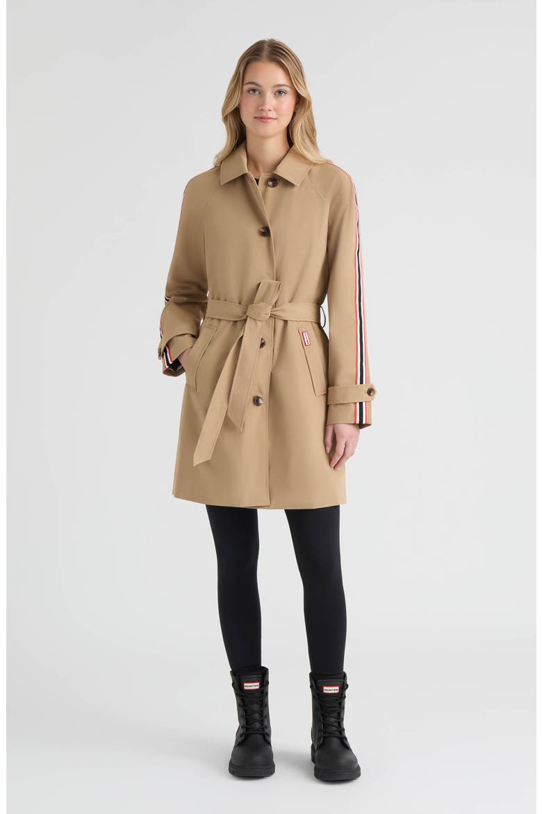 Sophia Sleeve Stripe Trench Coat, Alternate, color, BRITISH TAN