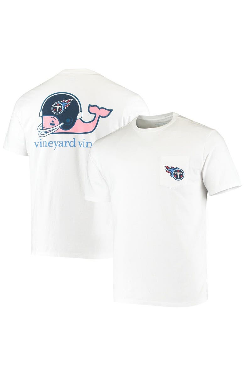 vineyard vines Men's Vineyard Vines White Tennessee Titans Team Whale Helmet T-Shirt, Alternate, color, 