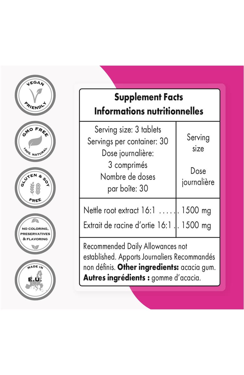 SuperSmart Nettle Root Extract 1500mg, Alternate, color, NO COLOR