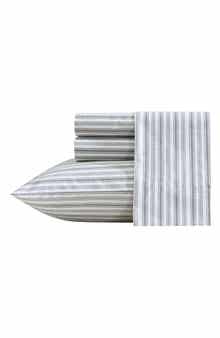 Nautica Coleridge Stripe 200-Thread Count Cotton Percale Sheet Set