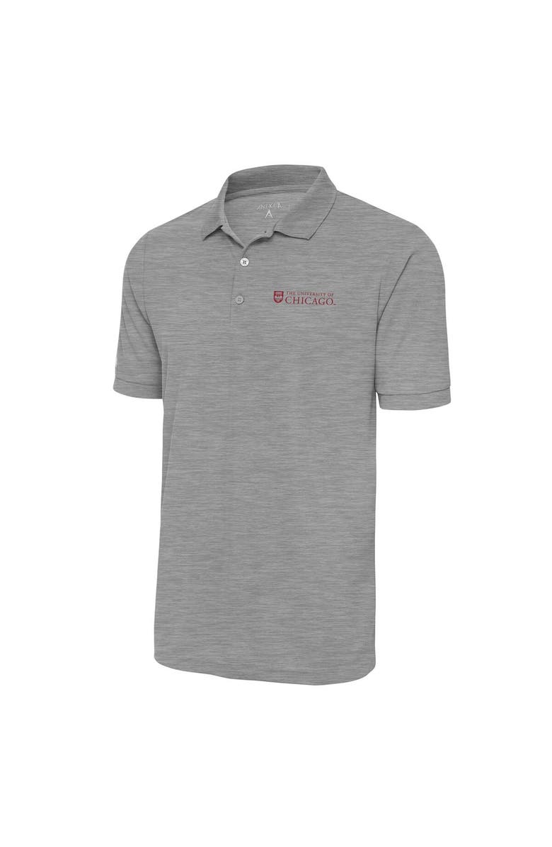 ANTIGUA Men's Antigua  Heather Gray UChicago Maroons Legacy Pique Polo, Alternate, color, Heather Gray