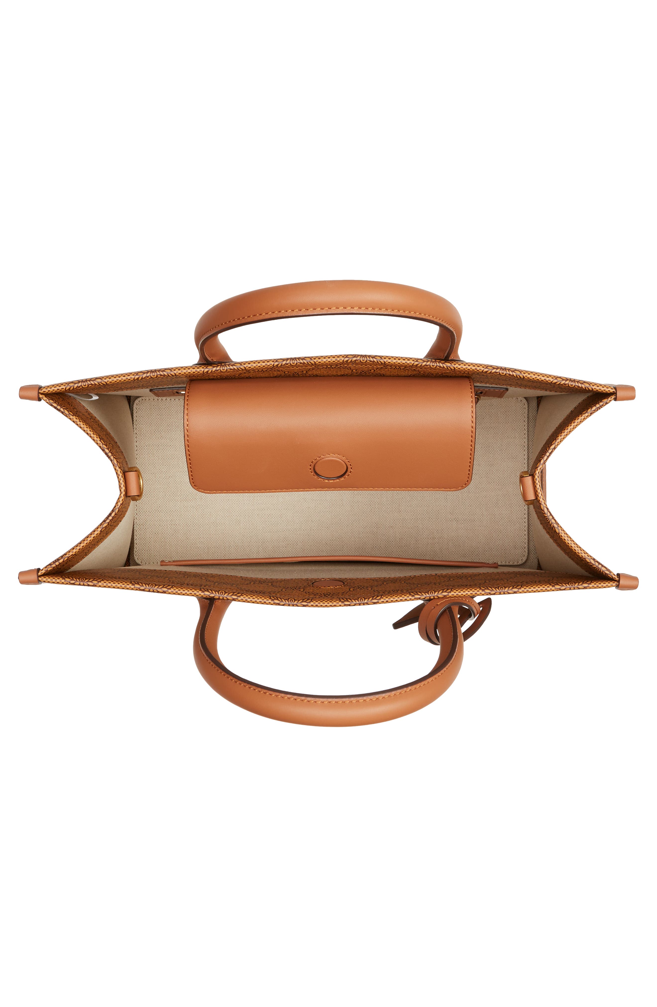 MCM Medium Himmel Lauretos Coated Canvas Tote, Alternate, color, 