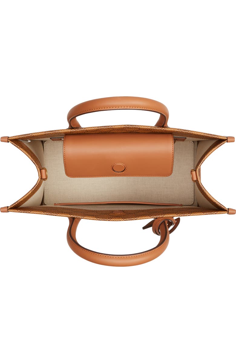 MCM Medium Himmel Lauretos Coated Canvas Tote, Alternate, color,