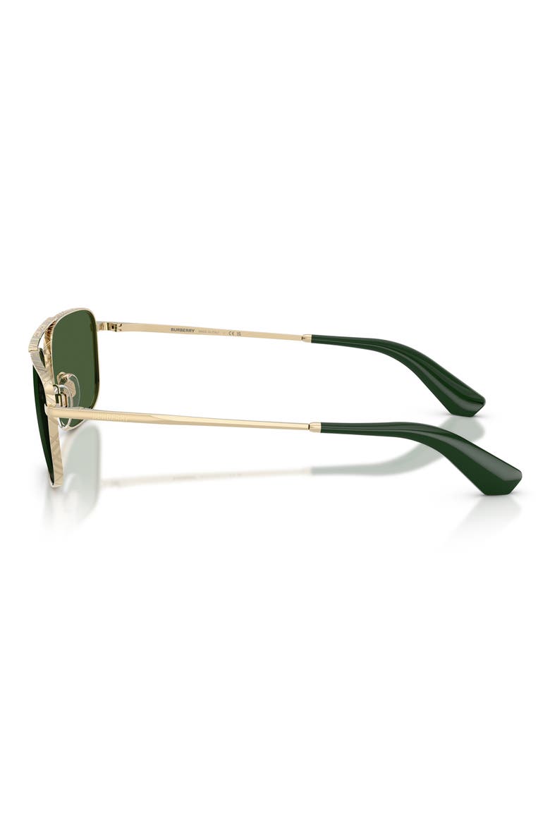 59mm Aviator Sunglasses, Alternate, color, LIGHT GOLD / DARK GREEN