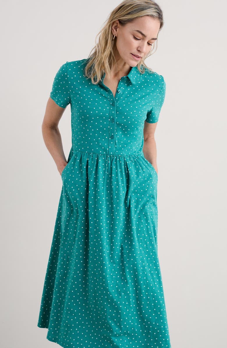 Seasalt Cornwall Mainland Short Sleeve Dress, Alternate, color, Rustic Spot Rockpool