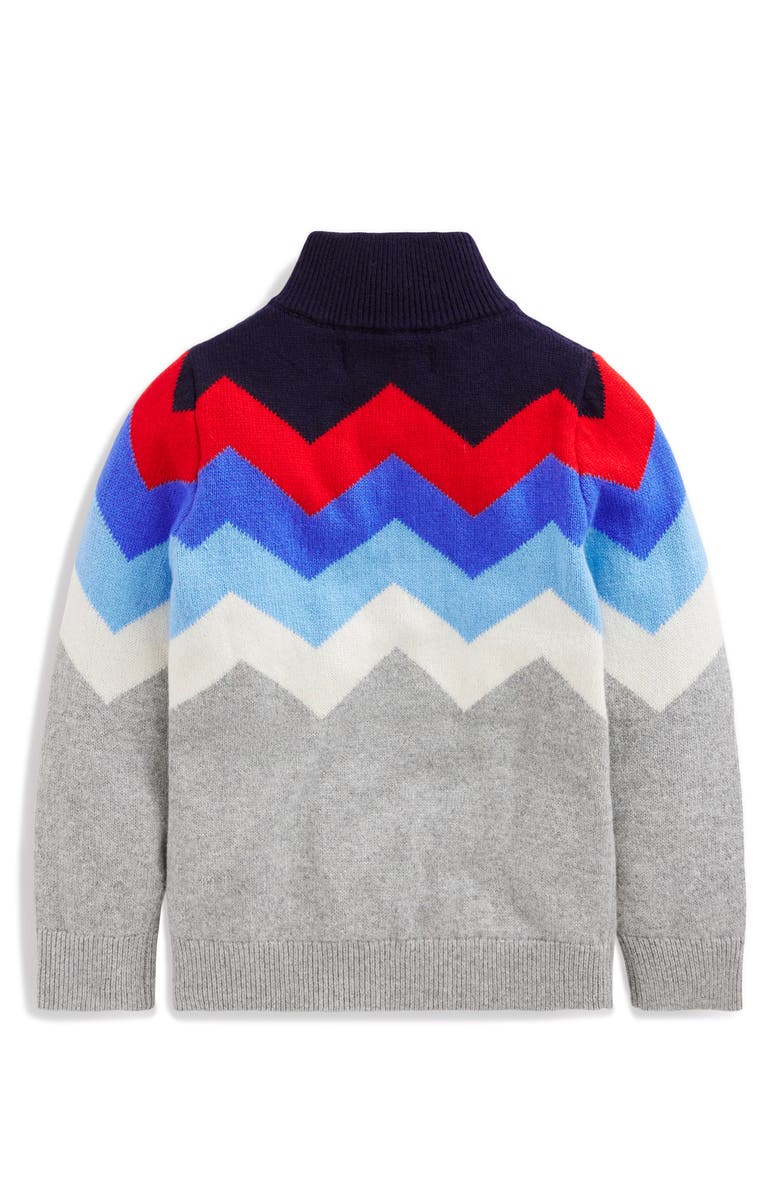 Mini Boden Kids' Heritage Half Zip Sweater, Alternate, color, 