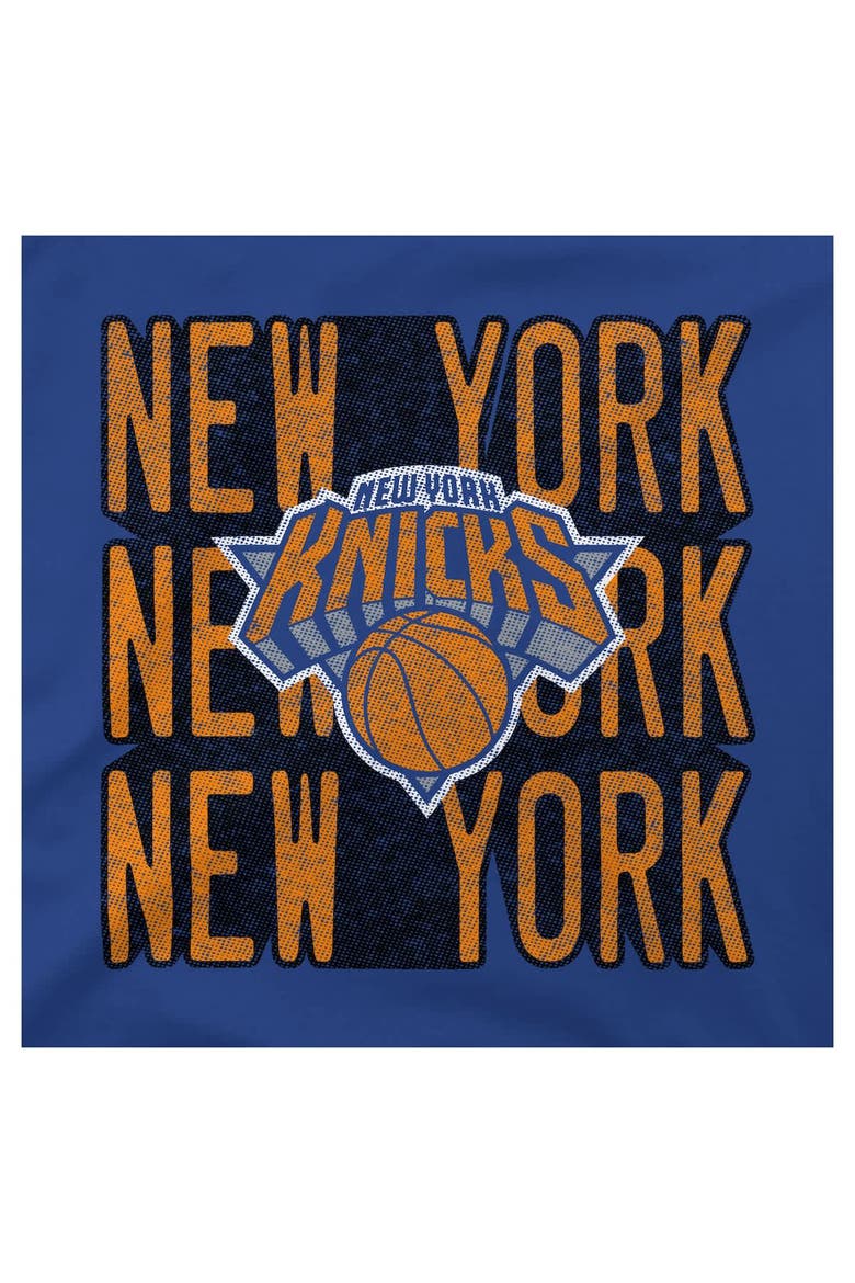 Unisex Stadium Essentials  Royal New York Knicks Step Up T-Shirt, Alternate, color, Royal