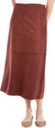 MAX STUDIO Faux Suede A-Line Midi Skirt