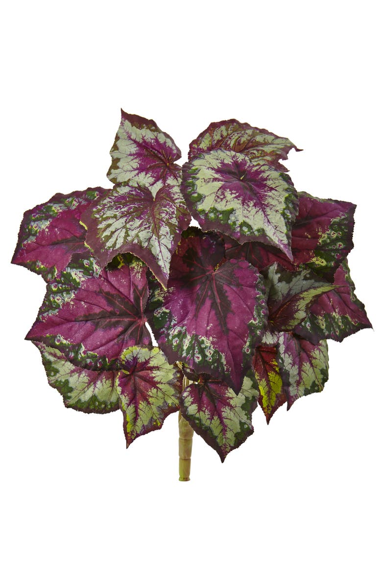 NEARLY NATURAL Wax Begonia Bush, Main, color, Purple/Green