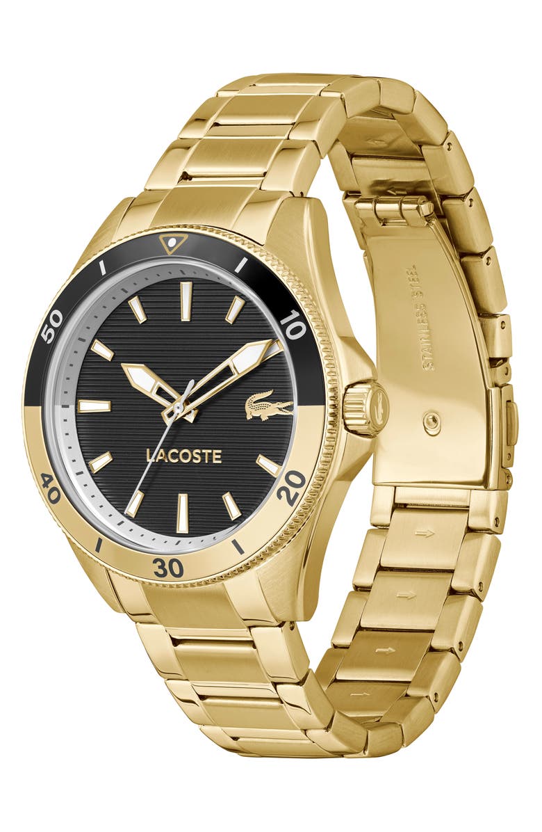Lacoste Mainsail Watch, 43mm, Alternate, color, Gold