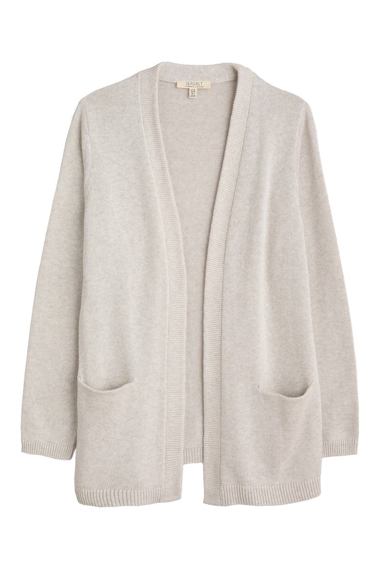 Riverboat Organic Cotton Cardigan, Alternate, color, CHALK