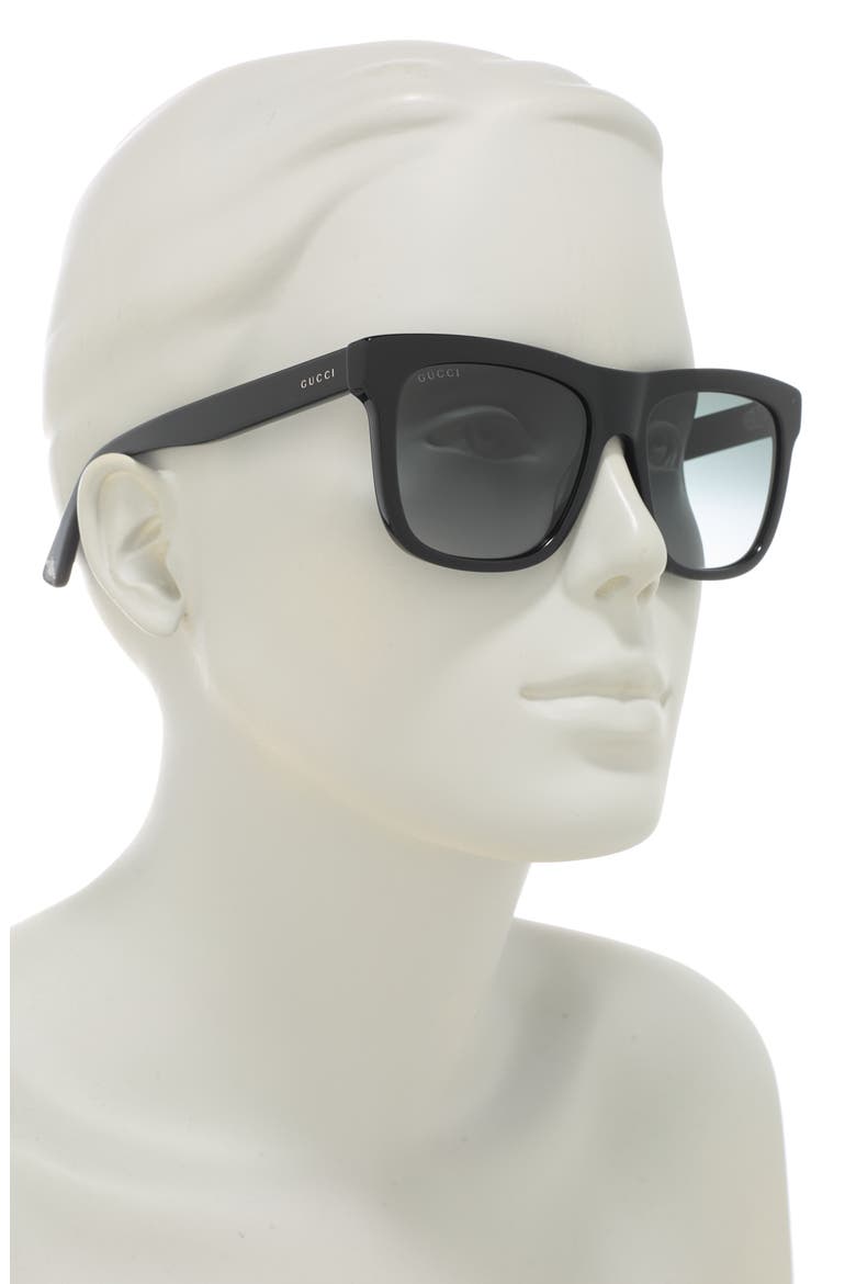 54mm Square Sunglasses, Alternate, color, BLACK BLACK GREY