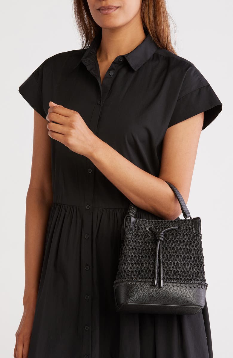 Steve Madden Macro Raffia Bucket Bag, Alternate, color,