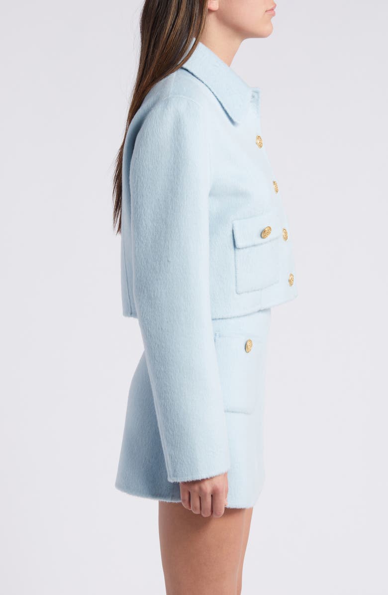 LoveShackFancy Lettie Wool, Cashmere & Silk Crop Jacket, Alternate, color,