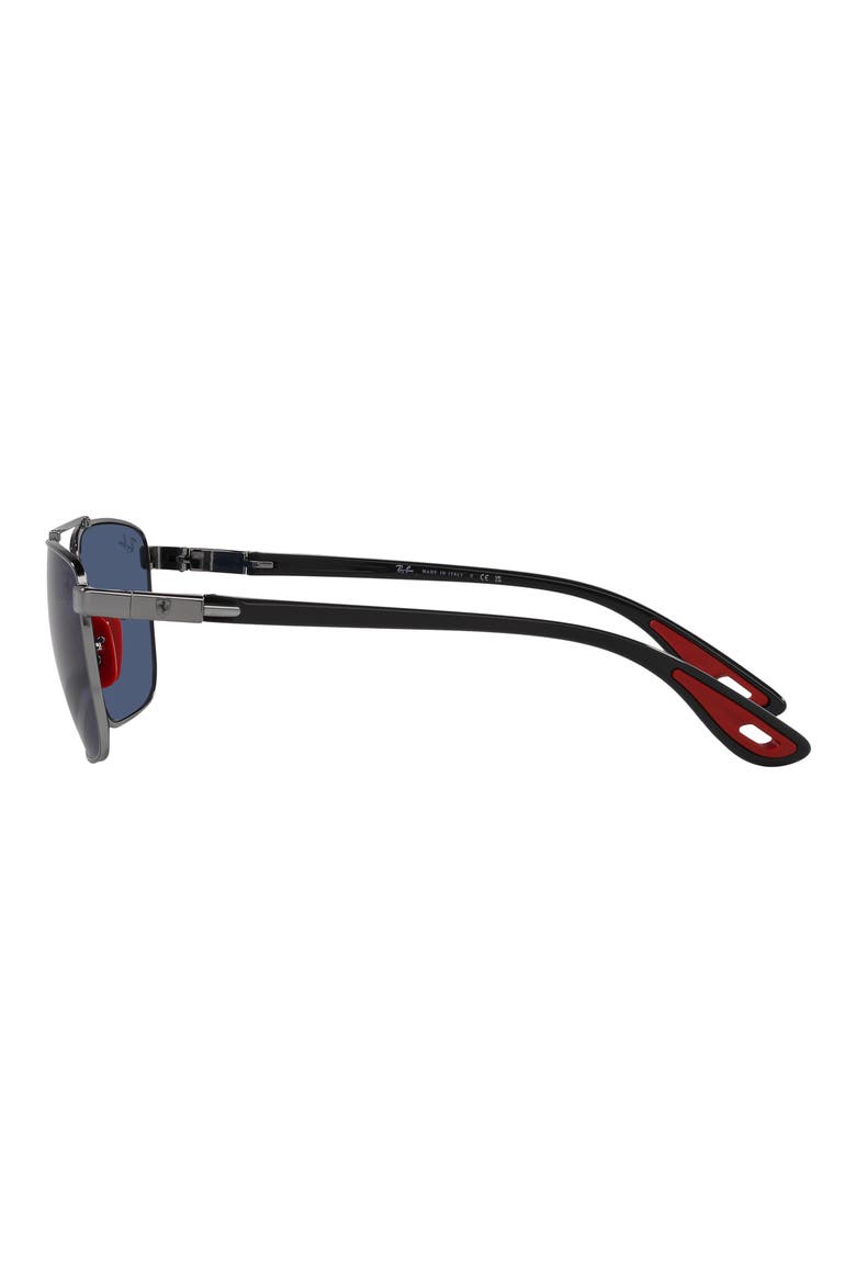 58mm Square Sunglasses, Alternate, color, DARK BLUE