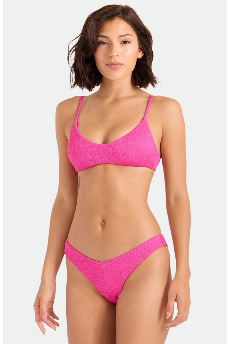 Pucker Up '90s V-Cut Bikini Bottoms, Alternate, color, BRIGHT FUCHSIA