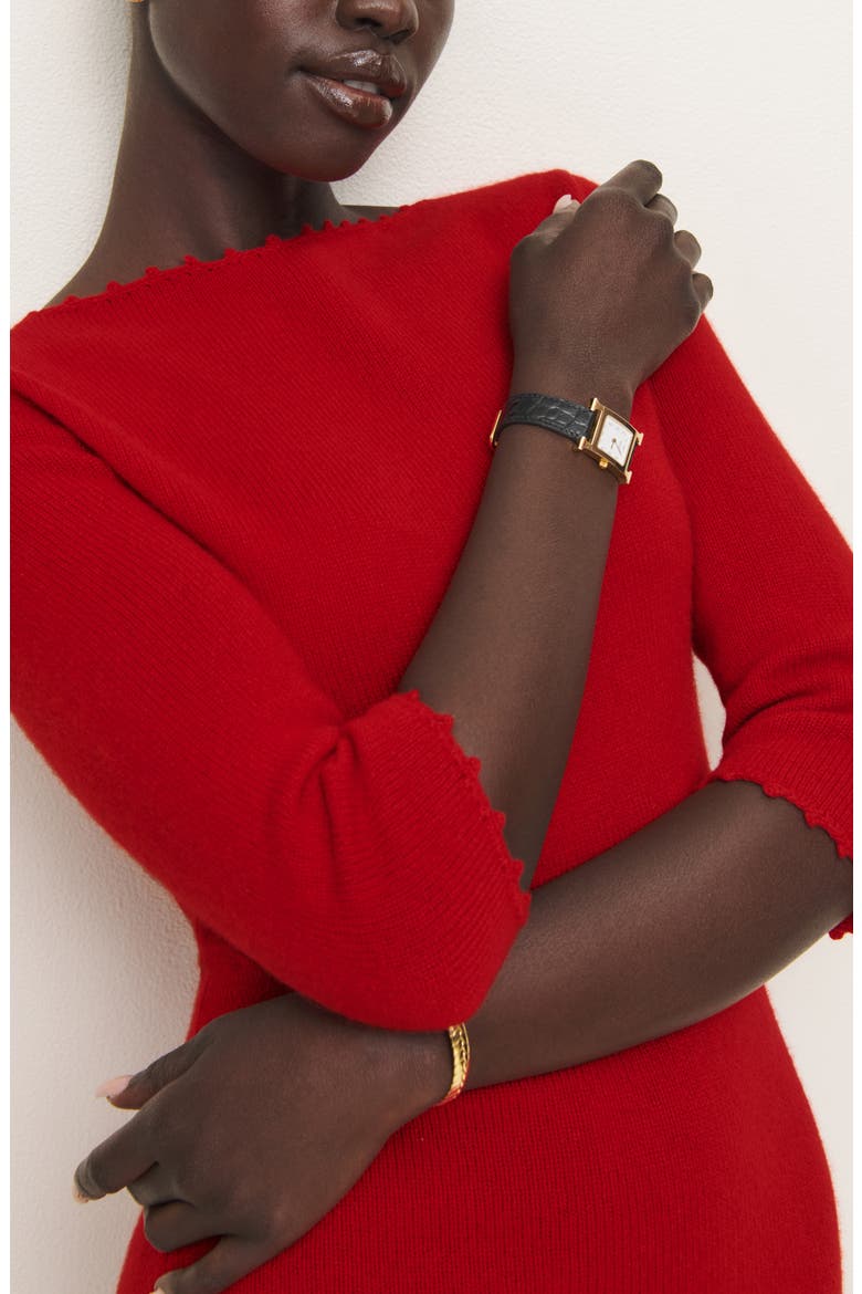 x Kacey Musgraves Baez Recycled Cashmere & Wool Sweater Minidress, Alternate, color, CARDINAL