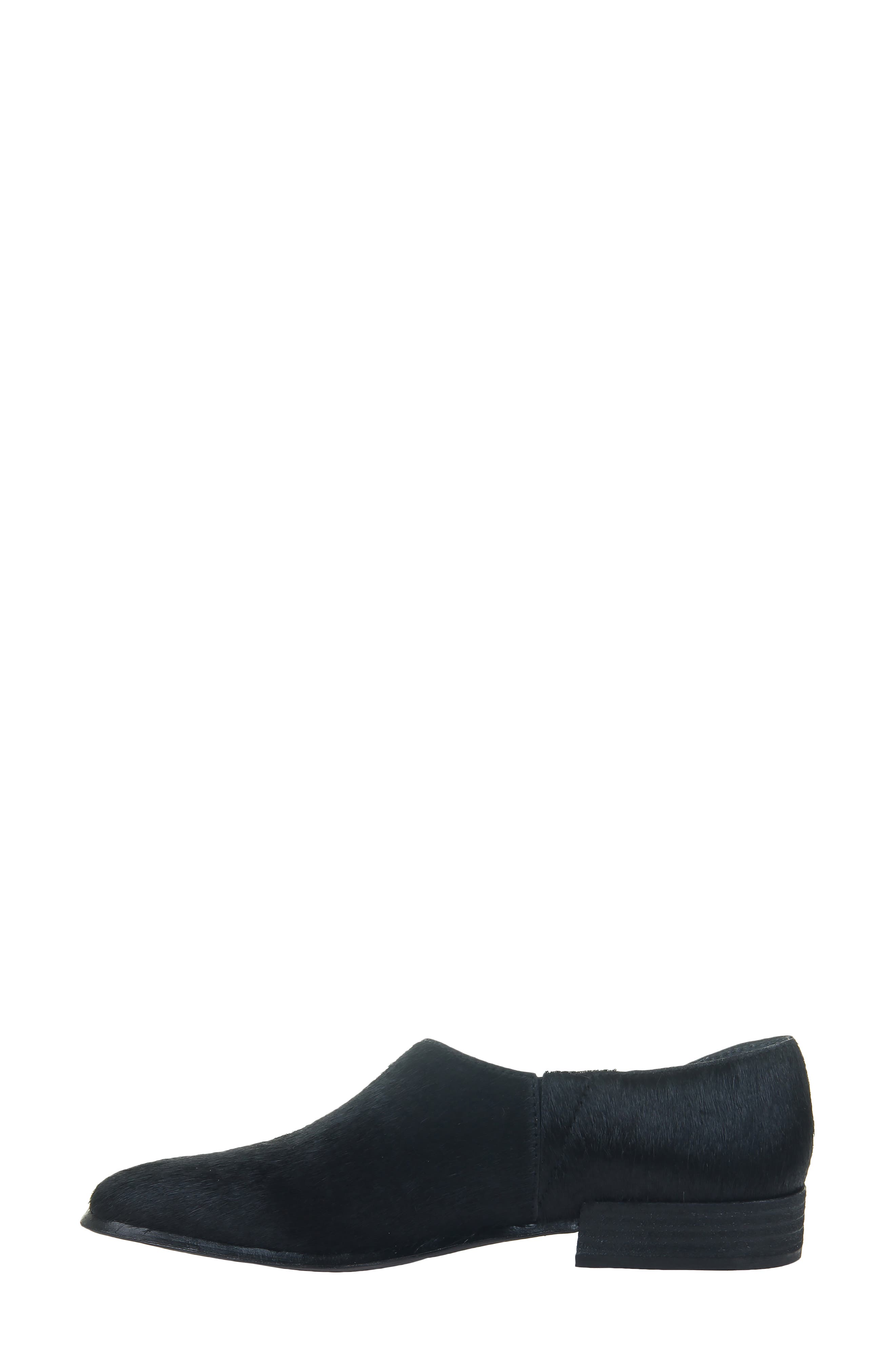 Coyote Half d'Orsay Genuine Calf Hair Shoe, Alternate, color, BLACK CALF HAIR