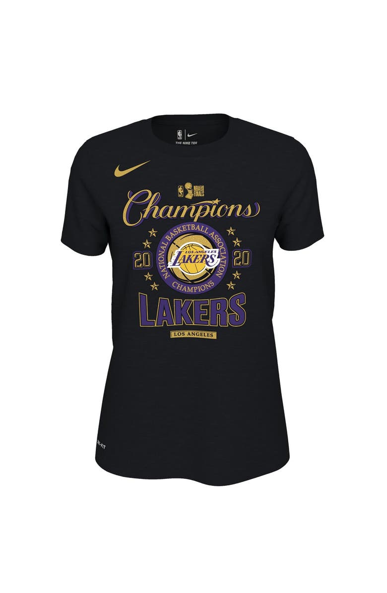 Nike Women's Nike Black Los Angeles Lakers 2020 NBA Finals Champions Locker Room T-Shirt, Alternate, color, 