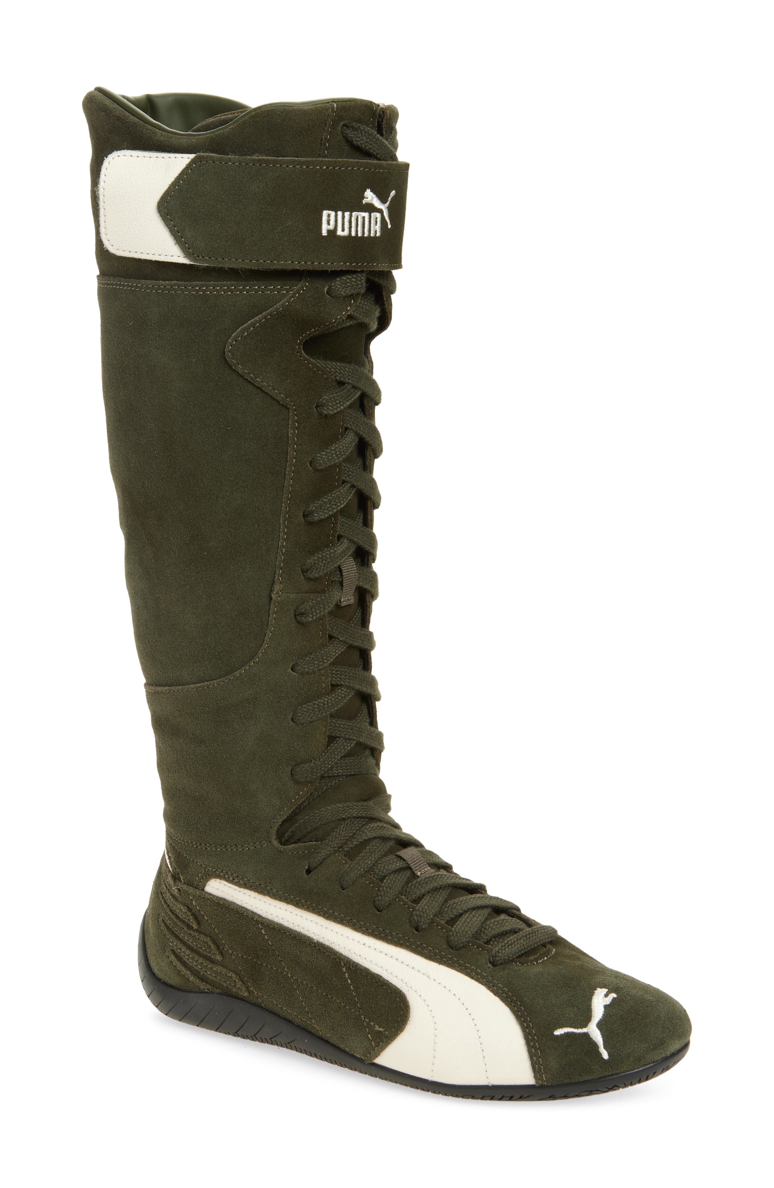 PUMA Speedcat Sneaker Boot, Main, color, Dark Olive/ Frosted Ivory
