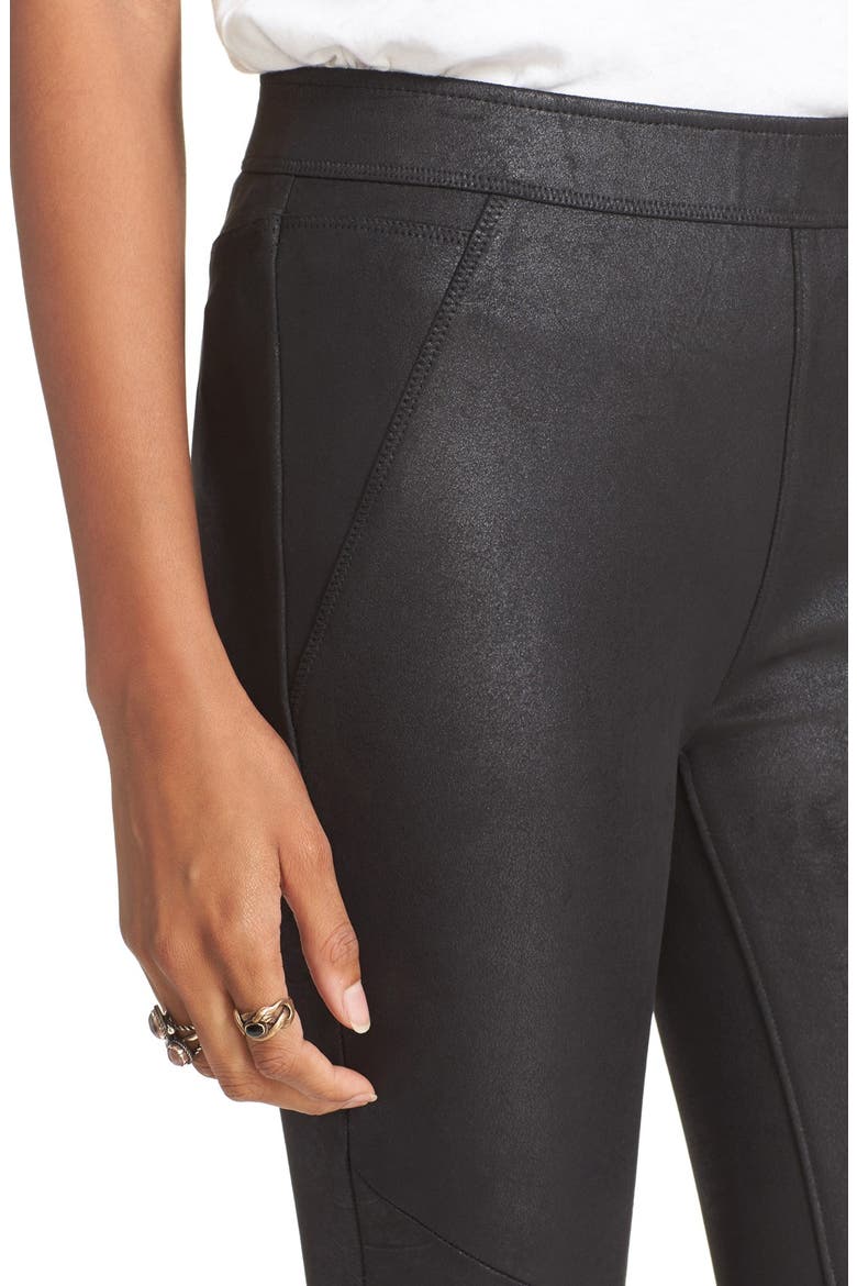 Never Let Go Faux Leather Pants, Alternate, color, BLACK