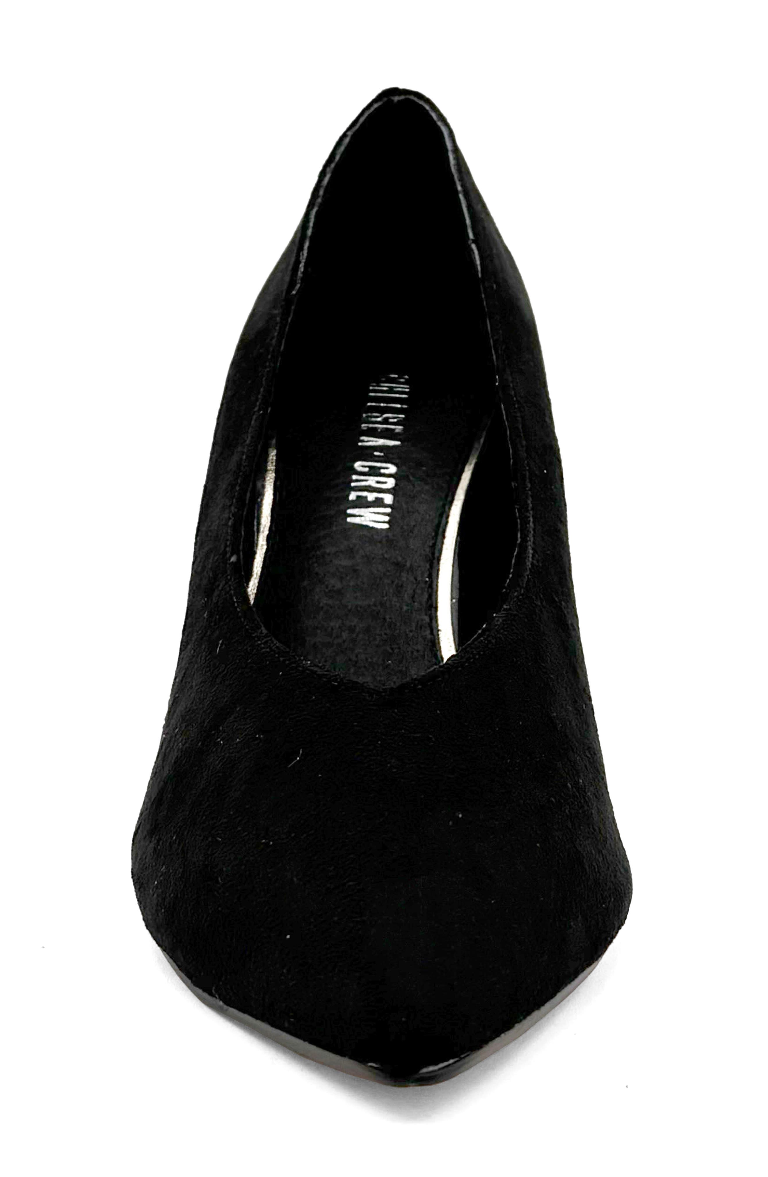 CHELSEA CREW Vera Pointed Toe Pump, Alternate, color, Black Micro